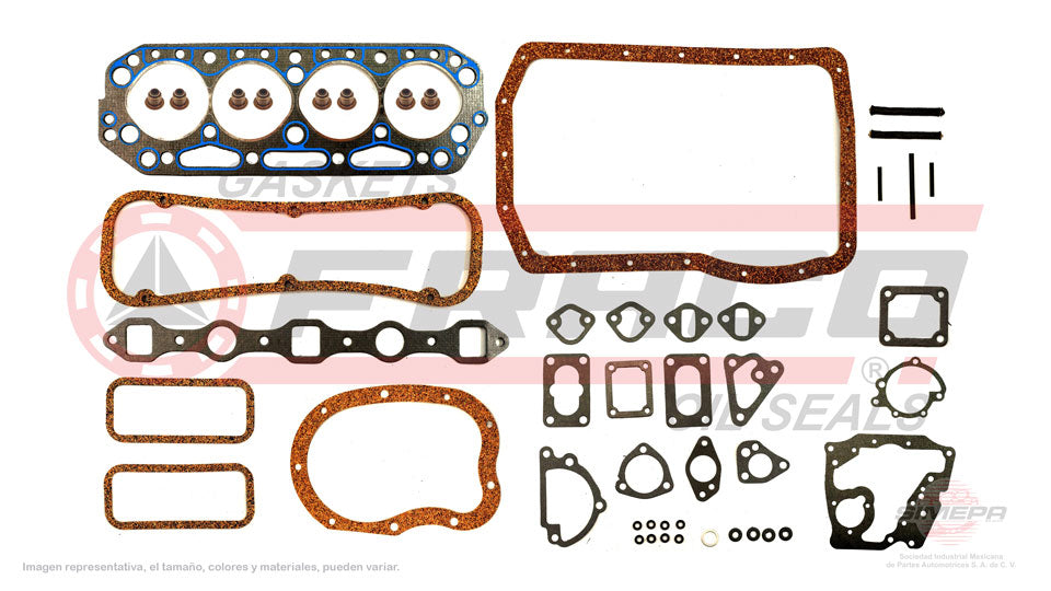 FSX-5840120 - JUEGO DE EMPAQUES PARA NISSAN GUAYIN L4 1.5 L 8 V. J15 1970-1985