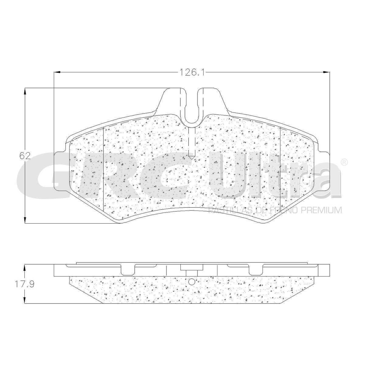GMD928 - BALATAS SEMIMETALICAS TRASERAS PARA DODGE SPRINTER 2500 2004-2004
