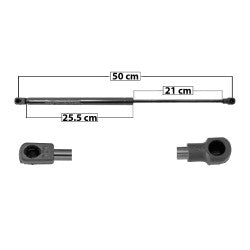 MANJ-60095 - AMORTIGUADOR 5TA PUERTA PARA SEAT LEON 2006-2013 DERECHA/IZQUIERDA