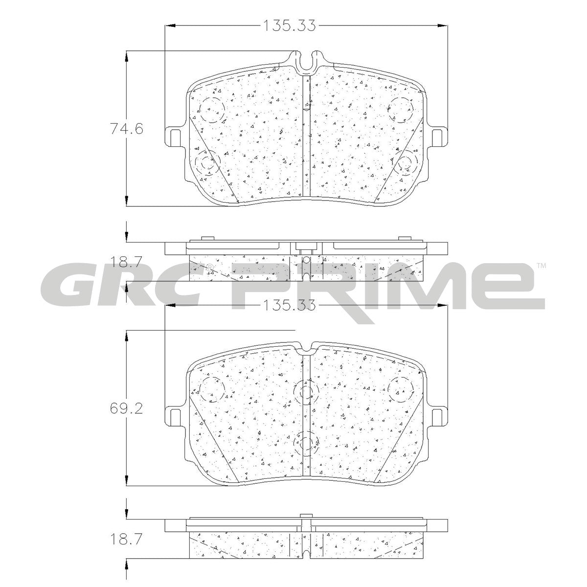 GPRD2206 - BALATAS SEMIMETALICAS DELANTERAS PARA MERCEDES-BENZ A200 2020-2020
