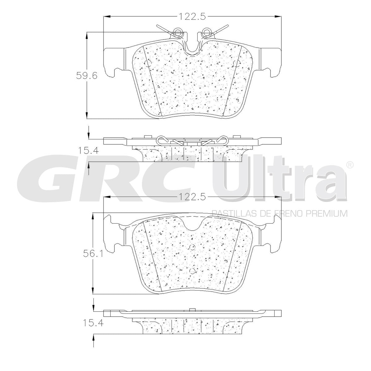 GCD1821 - BALATAS CERAMICAS TRASERAS PARA JAGUAR E-PACE 2018-2020