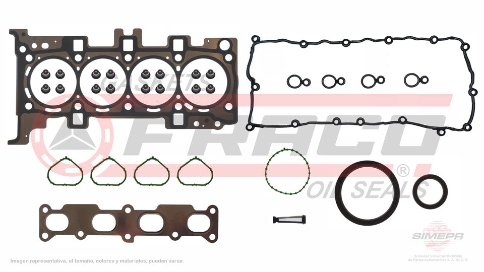 FSX-1140072 - JUEGO DE EMPAQUES PARA CHRYSLER 200 L4 2.4 L SOHC 16 V. SOHC ED6 2015-2017