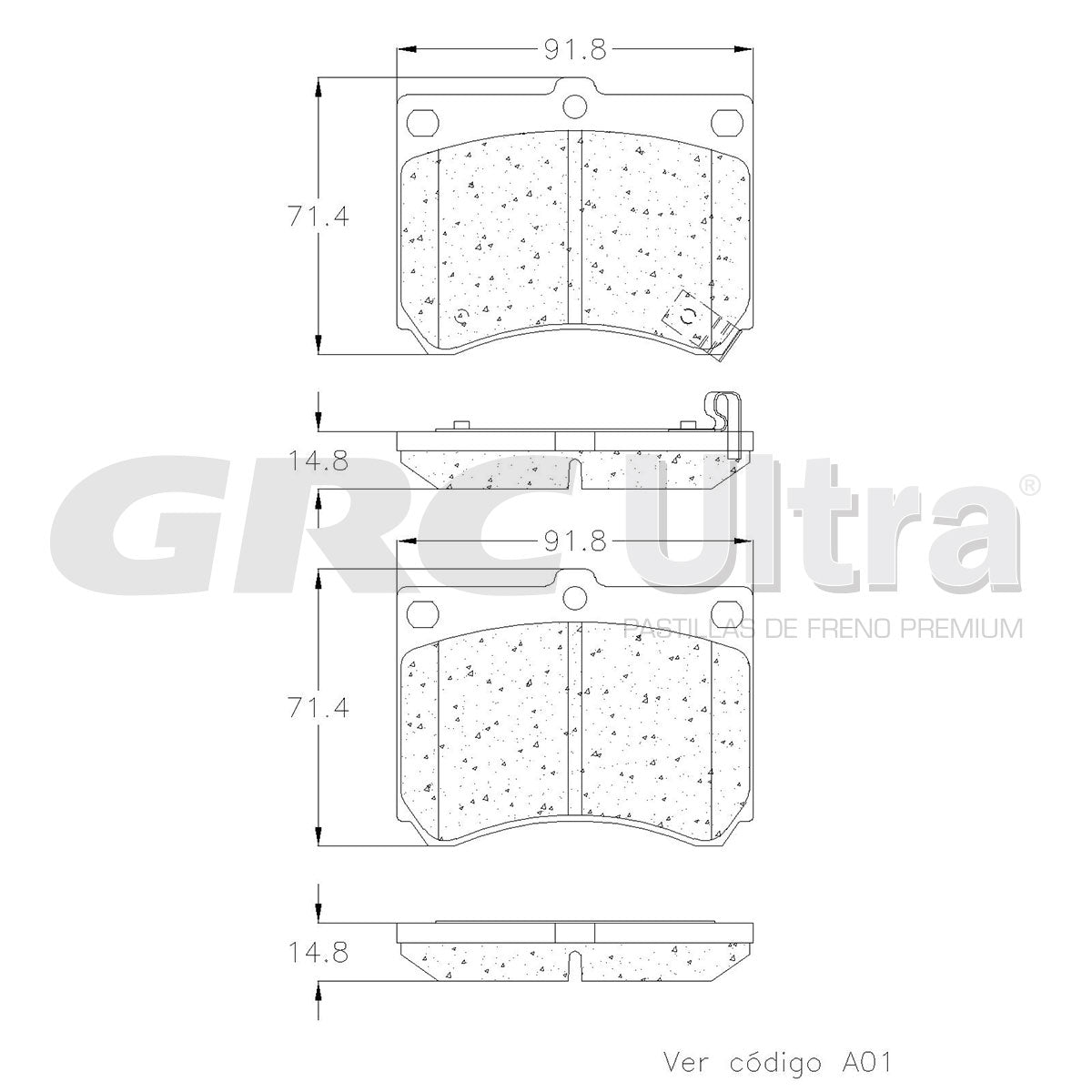 GMD473 - BALATAS SEMIMETALICAS DELANTERAS PARA FORD ESCORT 1.8L 1991-1996