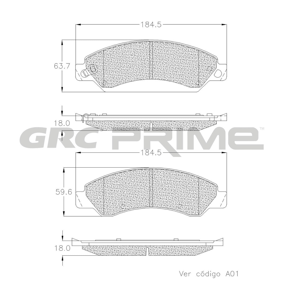 GPRD1092SD - BALATAS SEMIMETALICAS DELANTERAS PARA CADILLAC ESCALADE 6.2L 2008-2008