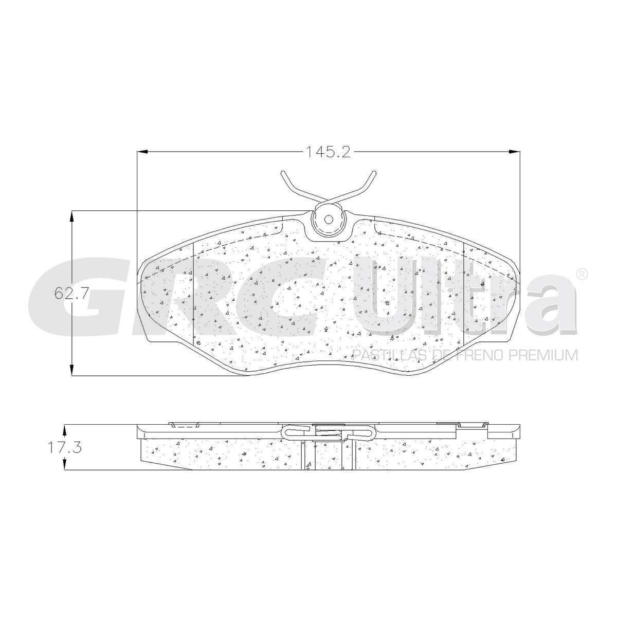 GMD1500 - BALATAS SEMIMETALICAS DELANTERAS PARA RENAULT TRAFIC 2007-2014