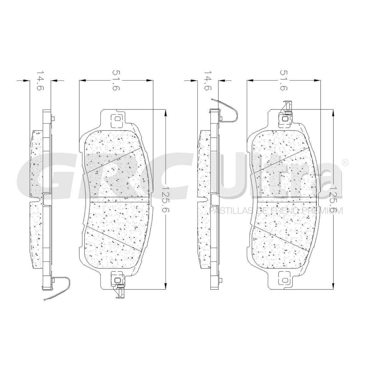 GCD1852 - BALATAS CERAMICAS DELANTERAS PARA MAZDA 2 2016-2021