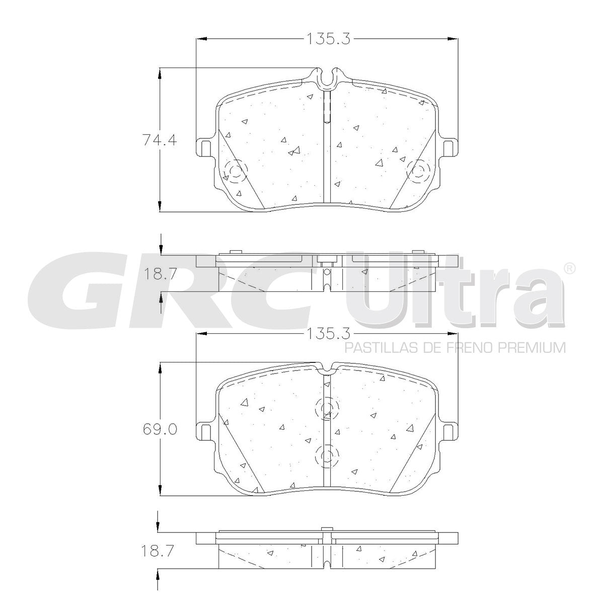 GCD2206 - BALATAS CERAMICAS DELANTERAS PARA MERCEDES-BENZ A200 2020-2020
