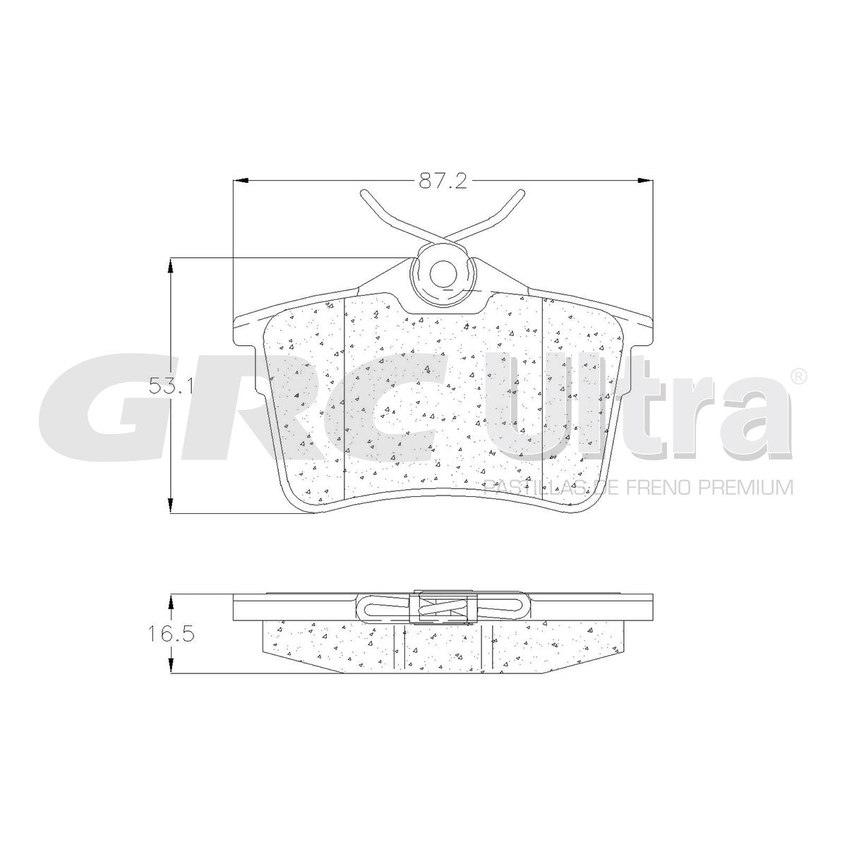 GCD1926 - BALATAS CERAMICAS TRASERAS PARA PEUGEOT PARTNER 2013-2018
