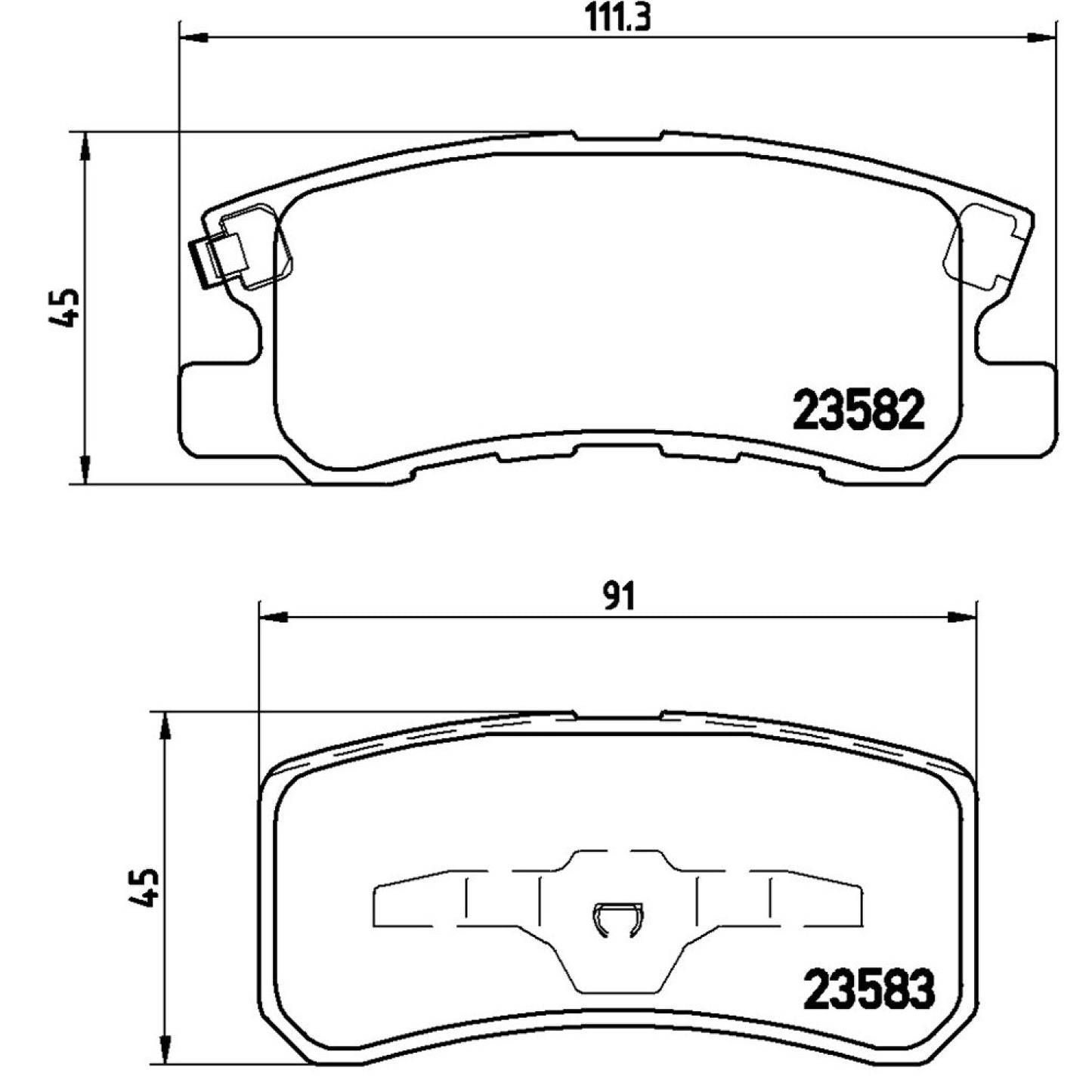 BRE-P54031 - BALATAS TRASERAS PARA BAIC X65 CONFORT 2018-2019