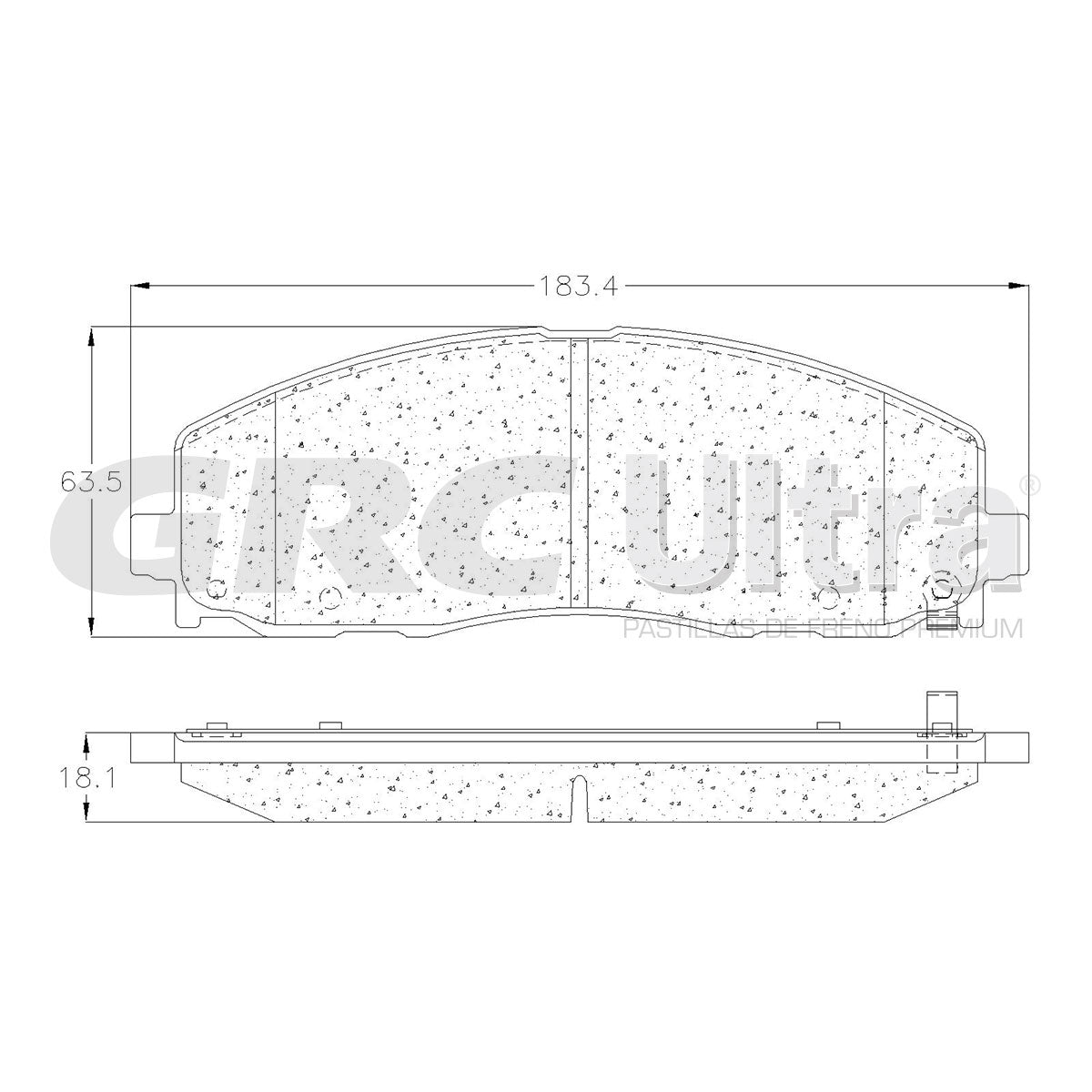 GCD1589 - BALATAS CERAMICAS DELANTERAS PARA CHRYSLER GRAND CARAVAN 2021-2023