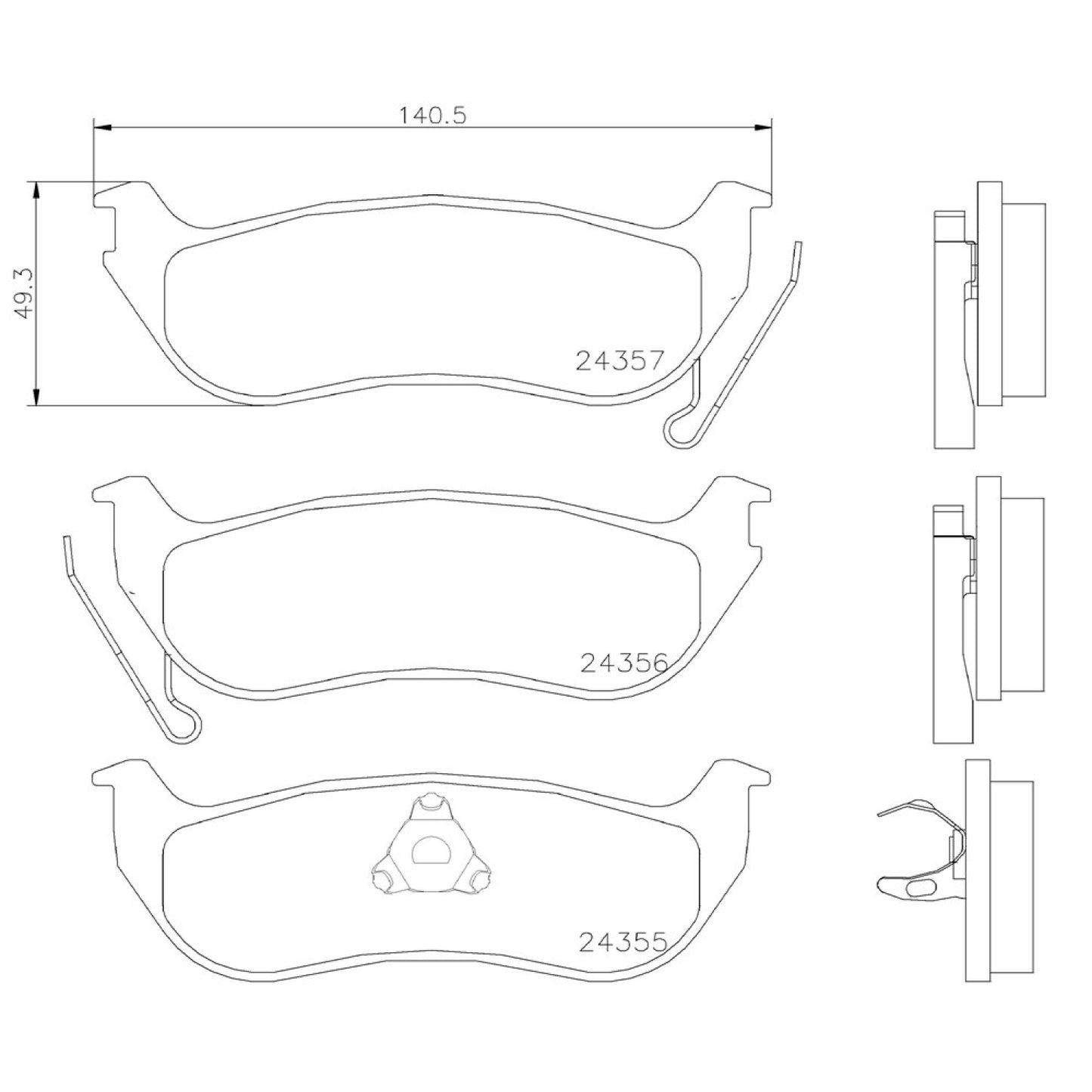 BRE-P37009 - BALATAS TRASERAS PARA JEEP LIBERTY 65TH ANNIVERSARY EDITION 2006-2006