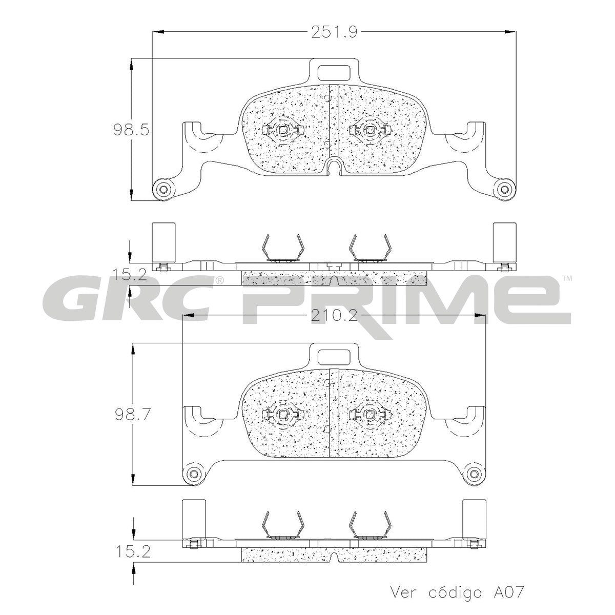 GPRD1897 - BALATAS CERAMICAS DELANTERAS PARA AUDI A4 PREMIUM 2018-2018