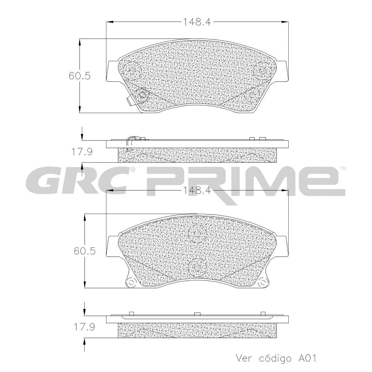 GPRD1497 - BALATAS CERAMICAS DELANTERAS PARA CHEVROLET CRUZE 2010-2010