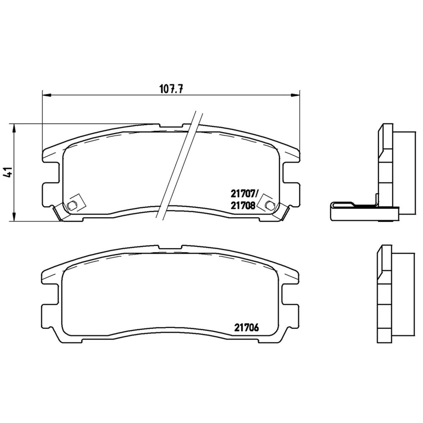 BRE-P54012 - BALATAS TRASERAS PARA CHRYSLER SEBRING BASE COUPE 2004-2005