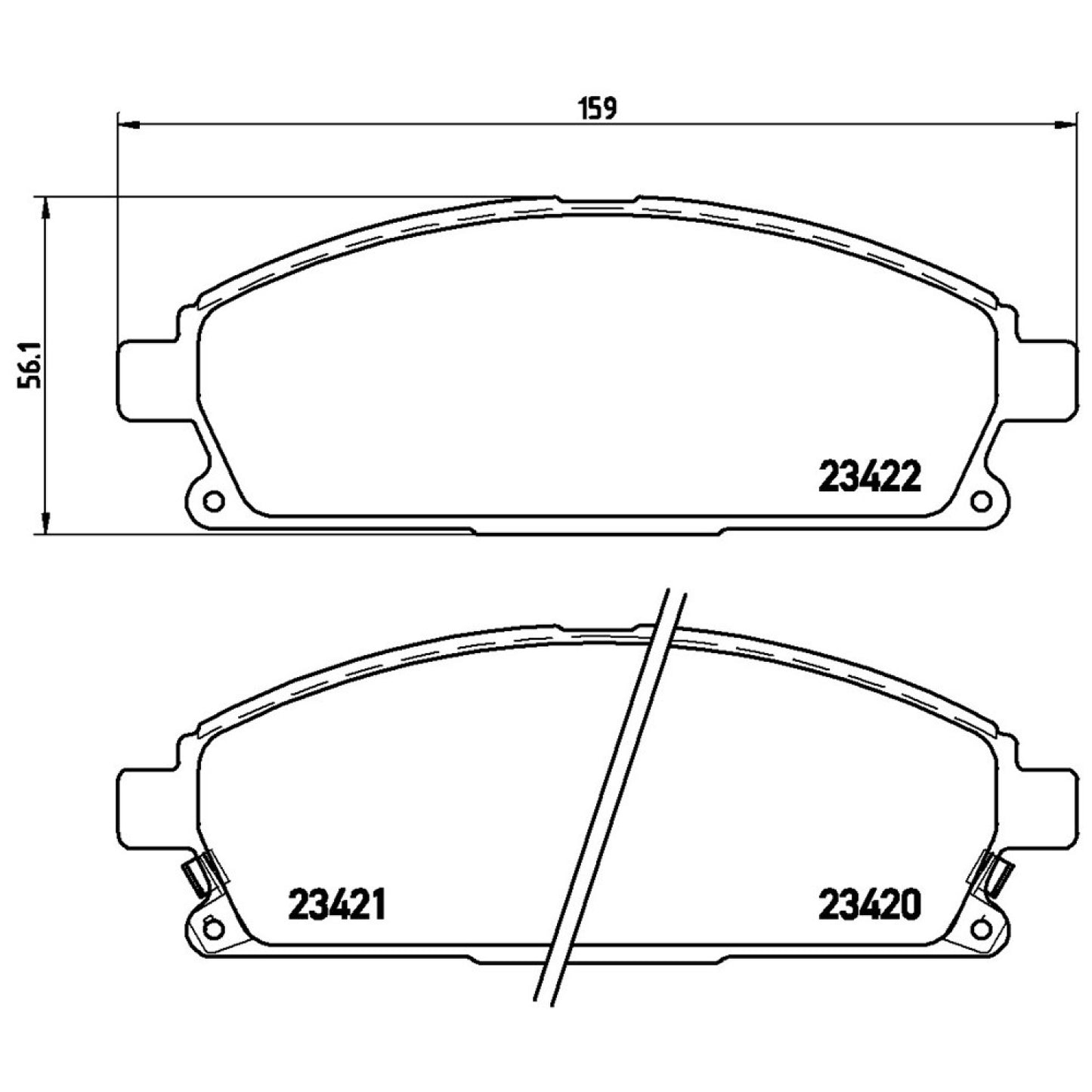 BRE-P56040 - BALATAS DELANTERAS PARA ACURA MDX BASE 2003-2006