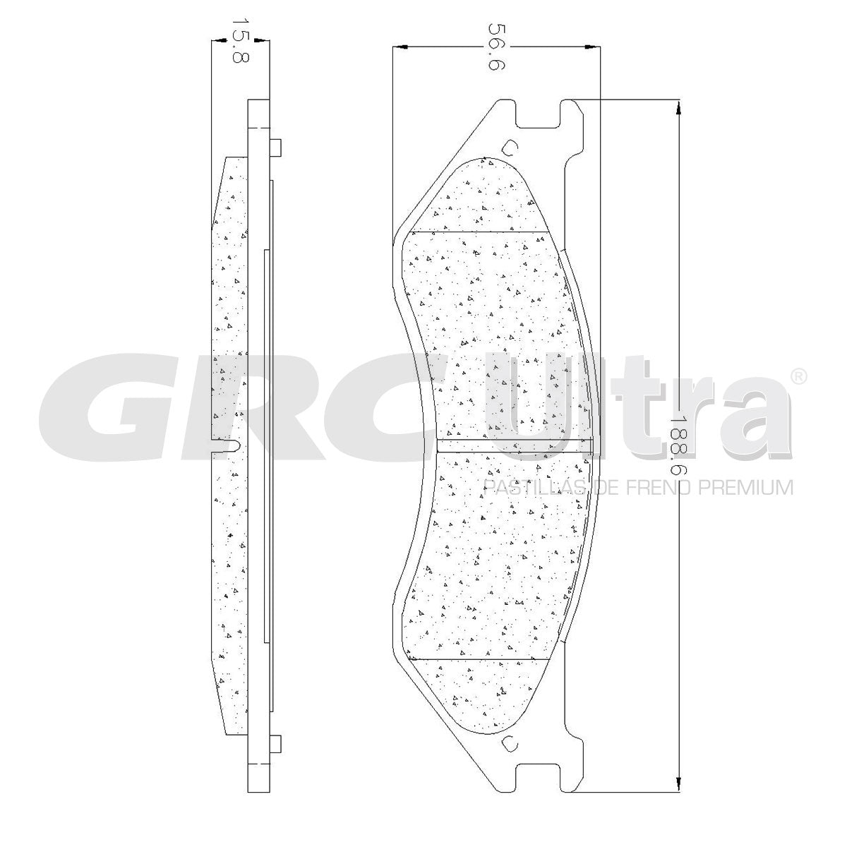 GMD758 - BALATAS SEMIMETALICAS DELANTERAS PARA DODGE B1500 3.9L 1998-1998