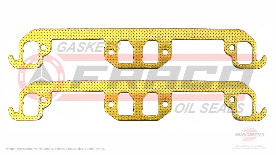 MEX-1182071 - EMPAQUE MULTIPLE DE ESCAPE PARA DODGE B150 V8 5.2 L 16 V. 318 CID 1992-1994