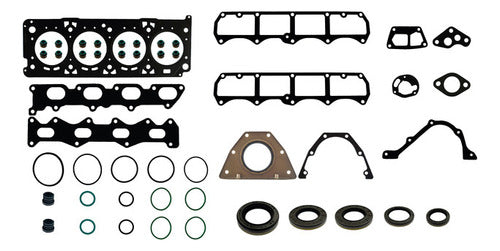 FSX-2540255 - JUEGO DE EMPAQUES - FIAT - L4 - 16V - DOHC - PALIO - STILO 04/05. 182B6.000 - 187E7.000. CABEZA MLS - RETÉN CON PORTA-RETÉN.
