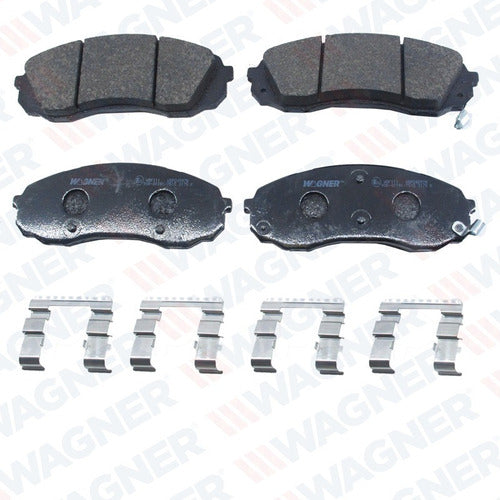 WX-24597A - BALATAS - JUEGO DE BALATAS DE DISCO (DELANTERO) - SEMI-METALICA-<STRONG>DODGE</STRONG> - H100 VAN (DIESEL) 2010-2011 -- <SPAN STYLE = COLOR: #AE161A;><B><U> ESPCIFICACIONES: </U></B></SPAN>- INCLUYE HERRAJES: SI