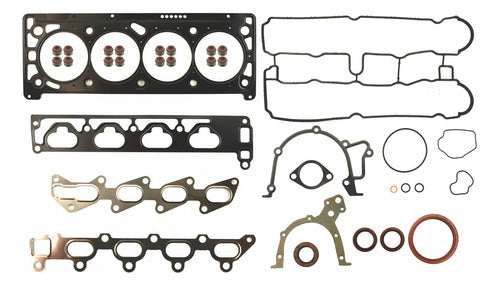 FSX-6040125 - JUEGO DE EMPAQUES <BR> CHEVROLET ASTRA L4 1.8 L. 16 V. DOHC X18XE 2000-2006 <BR> CHEVROLET ZAFIRA L4 1.8 L. 16 V. DOHC X18XE 2000-2016