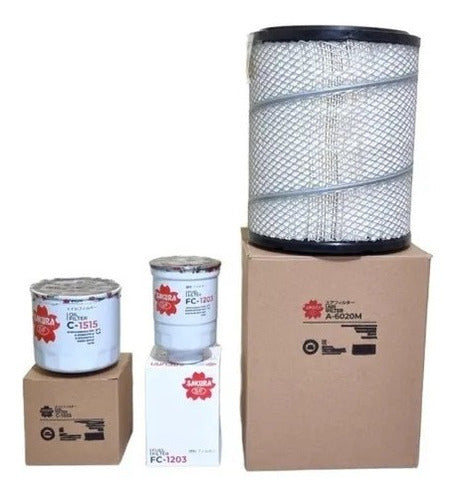 SAK-K-15320BP - KIT DE FILTROS <BR> ELF 400 / 450 / 500 / 550 / 600 / 600-BUS 4 CIL 4HK1-TC 5.2L (DIESEL) 2006/2020