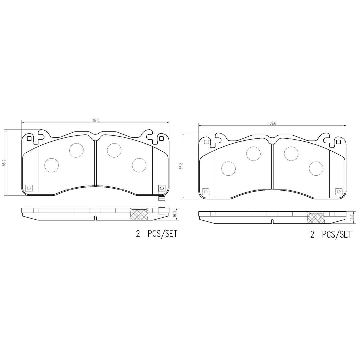 BRE-P24229 - BALATAS DELANTERAS PARA FORD MUSTANG BASE 5.0 8 2016-2016