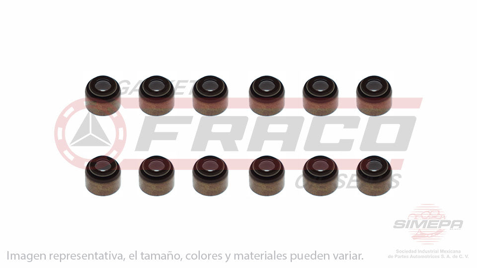 SS-5237-V-12 - SELLOS DE VALVULA POR JUEGOS PARA CHEVROLET ASTRO V6 4.3 L 12 V. OHV 262 " 1996-2005