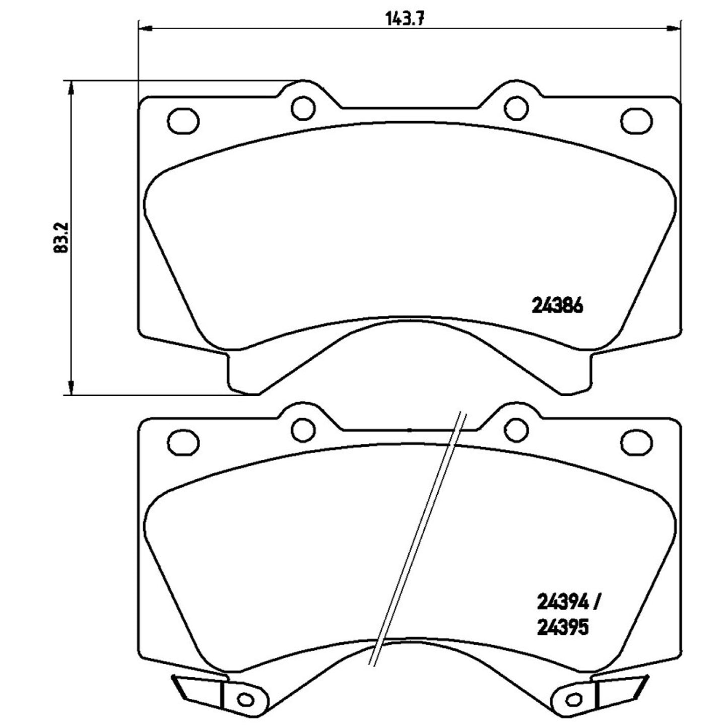 BRE-P83107 - BALATAS DELANTERAS PARA TOYOTA SEQUOIA BASE 2010-2016