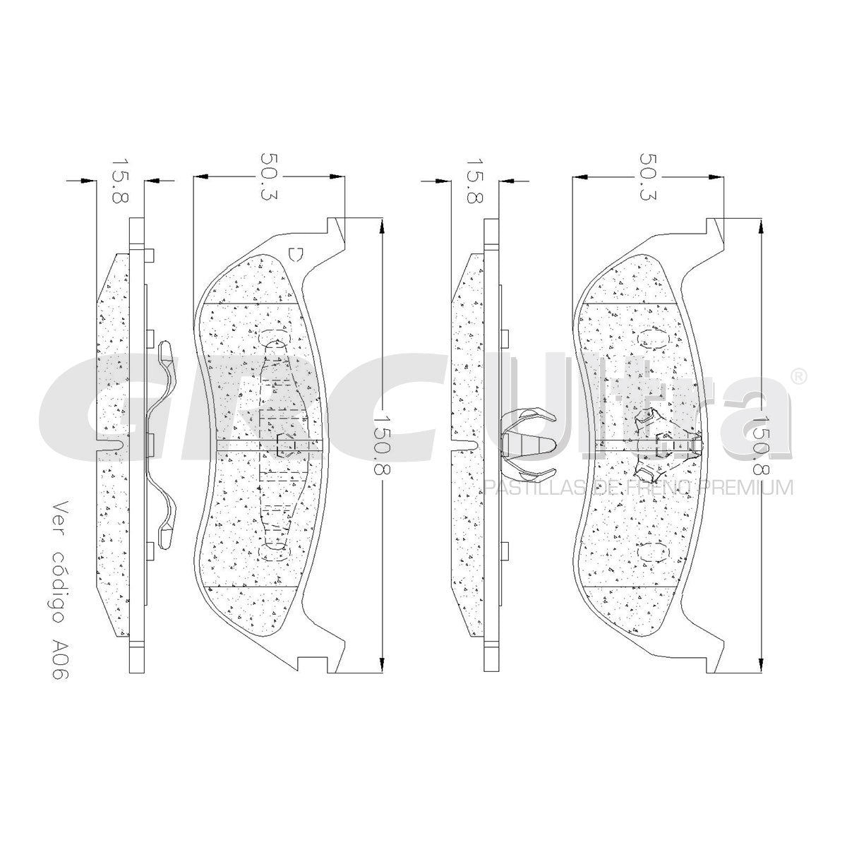 GCD1040 - BALATAS CERAMICAS TRASERAS PARA FORD CROWN VICTORIA BASE 2004-2004