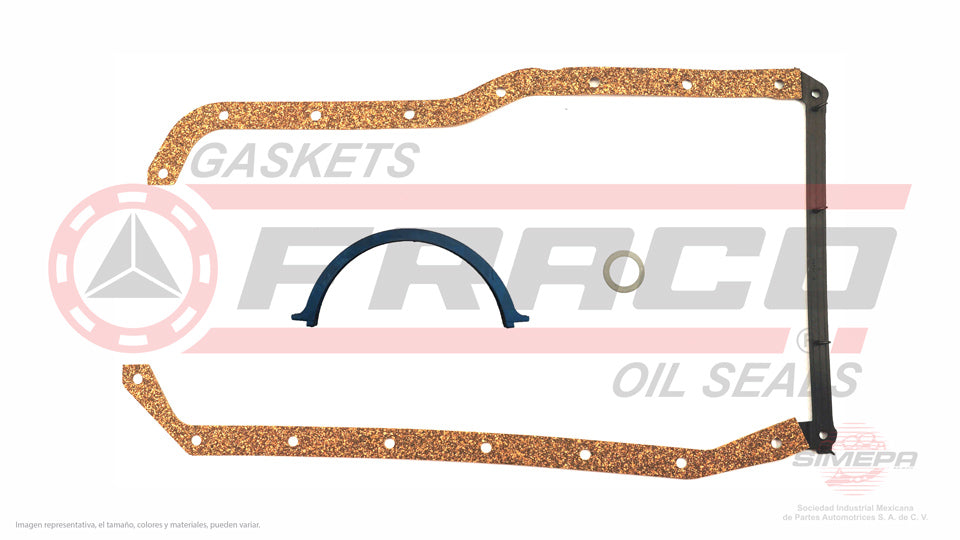 OSX-3040112 - EMPAQUE DE CARTER PARA AMC CONCORD L4 2.5 L 8 V. OHV 1980-1982