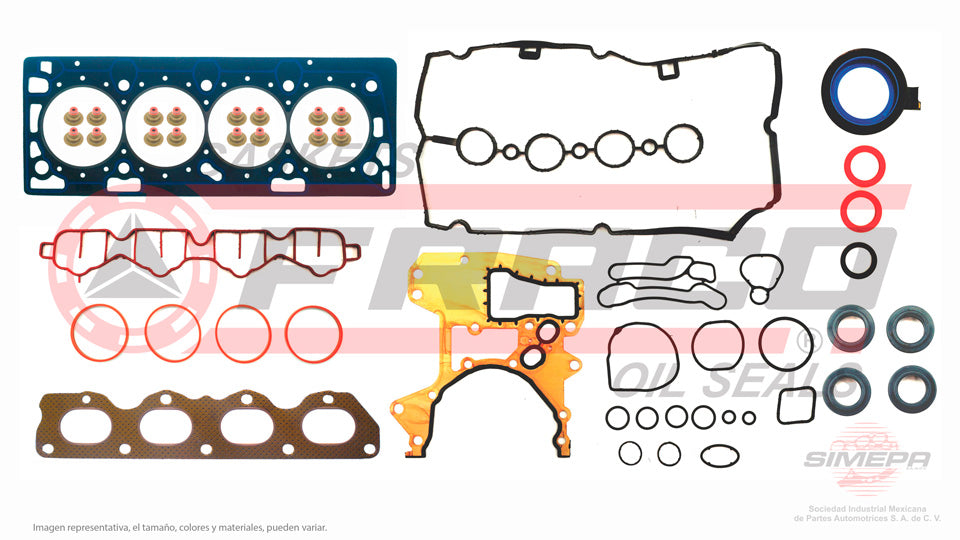 FSX-7640050NR - JUEGO DE EMPAQUES PARA CHEVROLET AVEO L4 1.6 L LXV 16 V. DOHC LXV 2009-2011