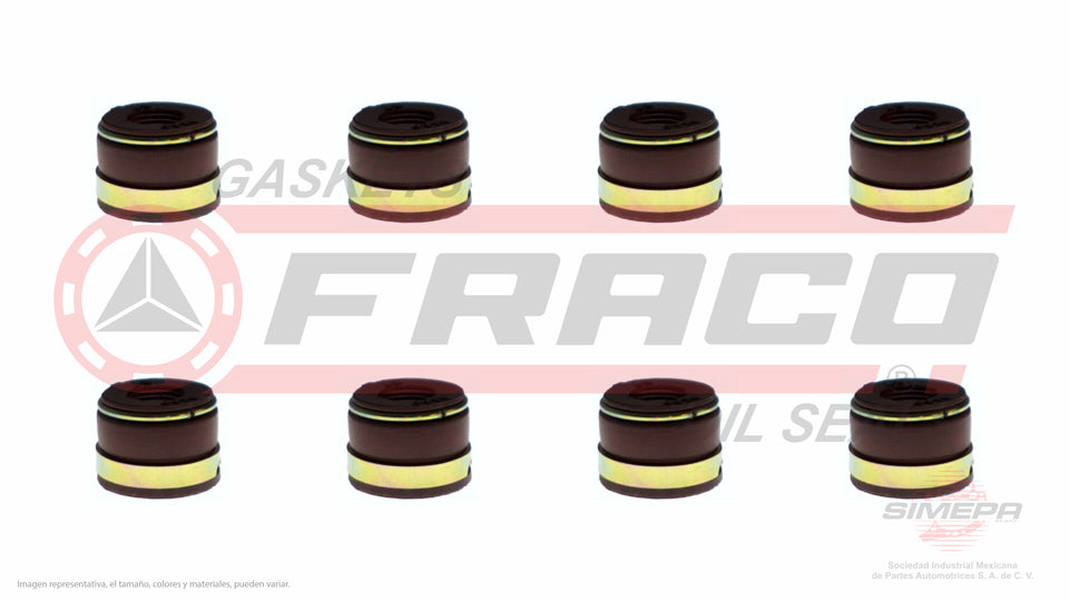 SS-9509-V-08 - SELLOS DE VALVULA POR JUEGOS PARA FORD COURIER L4 2.3 L SOHC 8 V. 140 CID 1977-1981