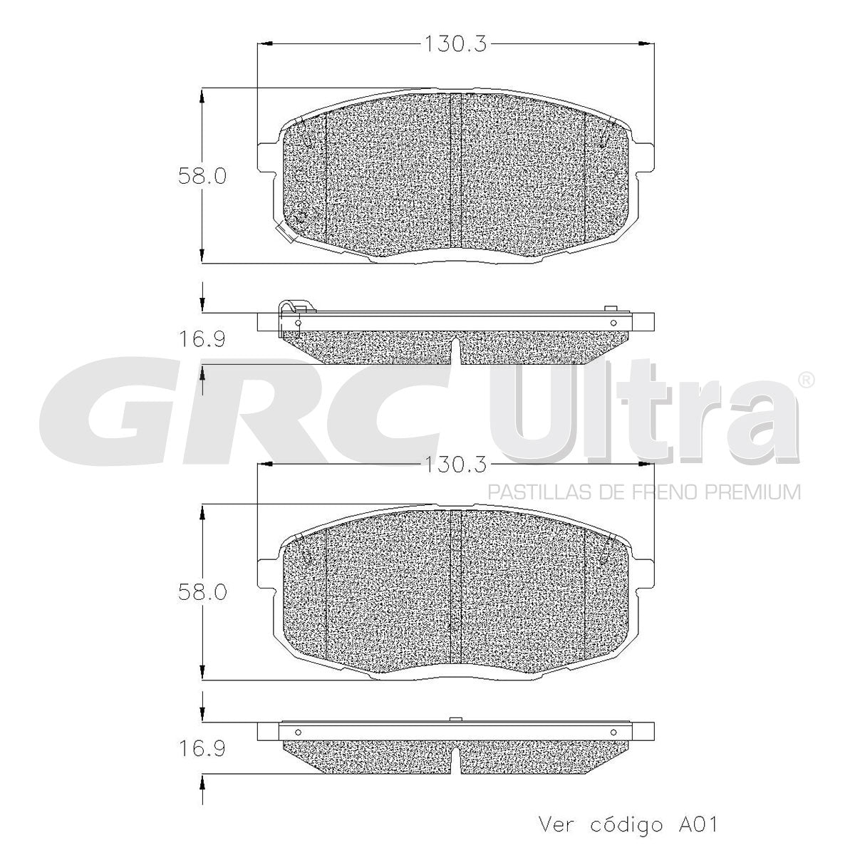 GCD2094 - BALATAS CERAMICAS DELANTERAS PARA HYUNDAI CRETA 2017-2017