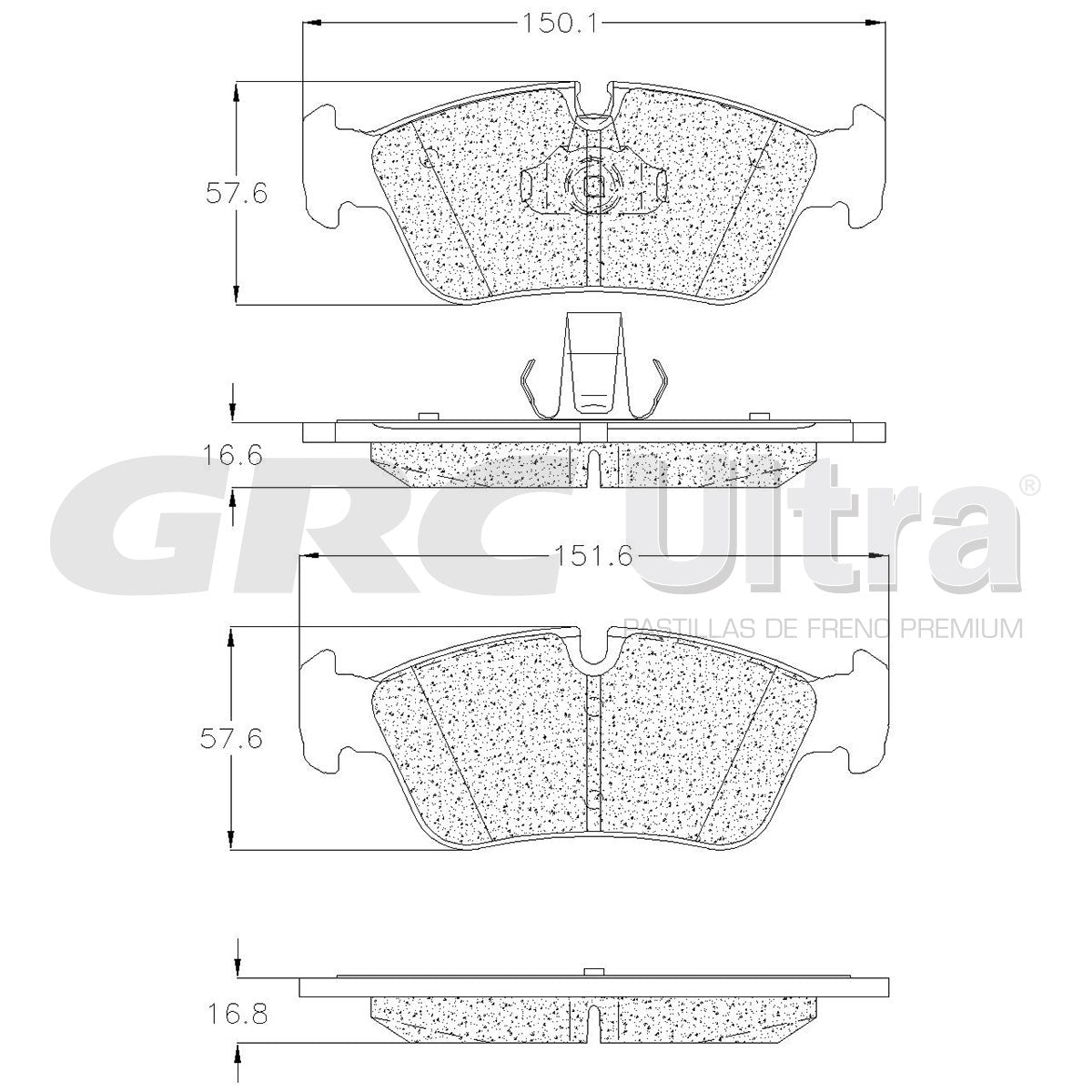 GMD781 - BALATAS SEMIMETALICAS DELANTERAS PARA BMW 318I 1999-1999