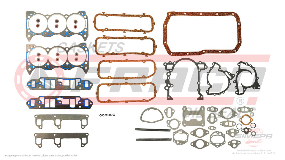 FSX-3062011 - JUEGO DE EMPAQUES PARA BUICK CENTURY V6 3.2 L 12 V. OHV 1979-1981