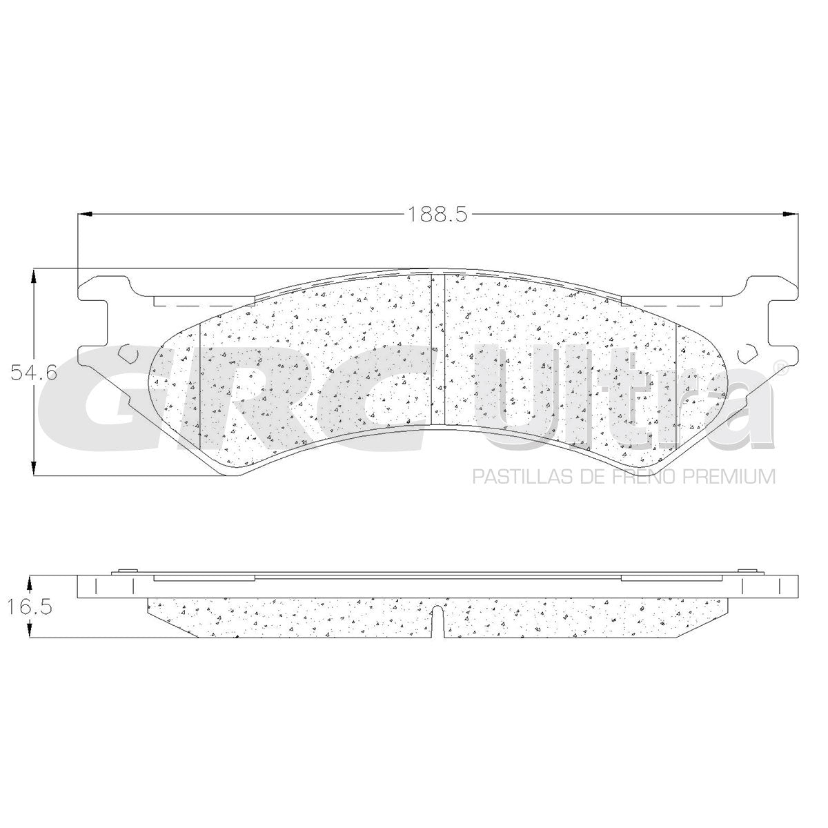 GMD802 - BALATAS SEMIMETALICAS TRASERAS PARA FORD E-150 2007-2007