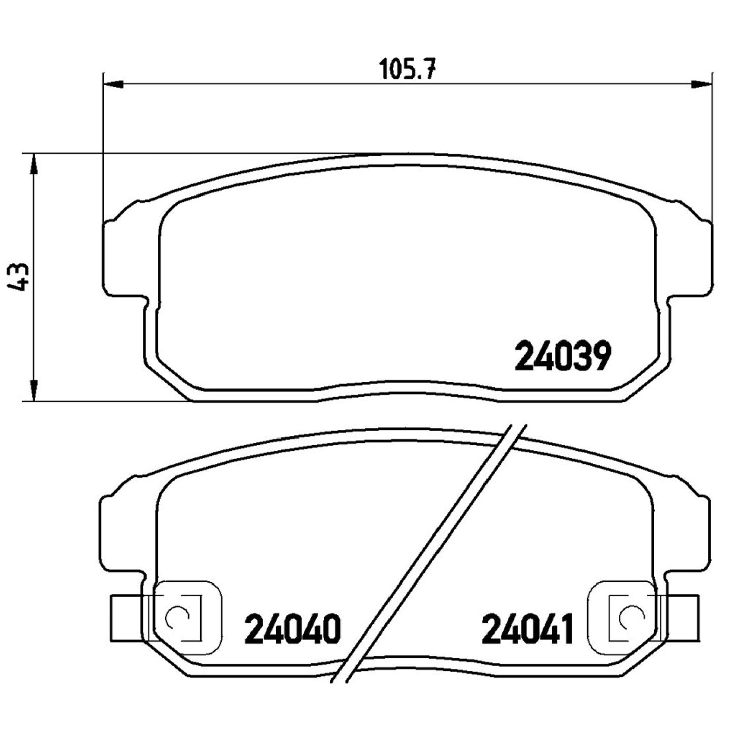 BRE-P10005 - BALATAS TRASERAS PARA NISSAN MAXIMA GLE 2001-2001