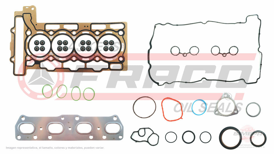 FSX-0840001 - JUEGO DE EMPAQUES PARA MINI COOPER L4 1.6 L DOHC TURBO 16 V. N14B16A N14B16C DOHC TURBO 2007-2012