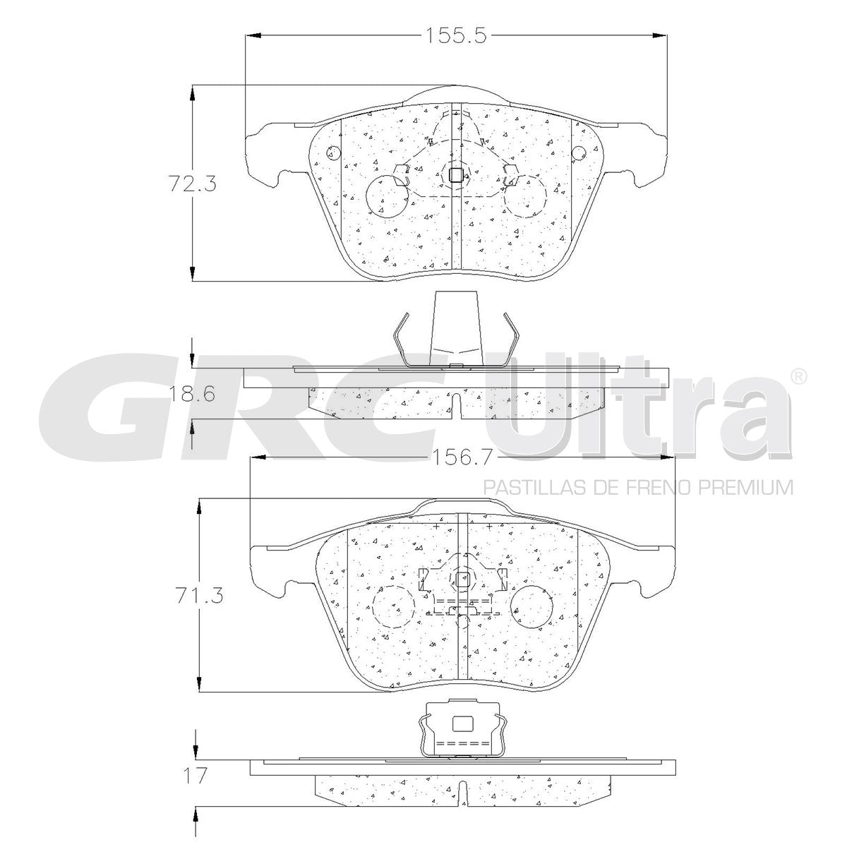 GMD979 - BALATAS SEMIMETALICAS DELANTERAS PARA VOLVO XC90 2003-2014