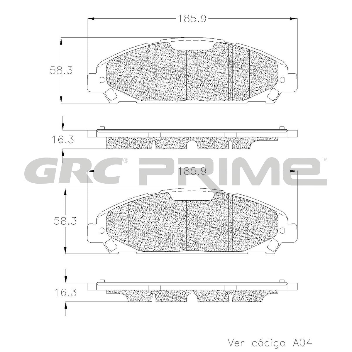 GPRD1791 - BALATAS CERAMICAS DELANTERAS PARA FORD MUSTANG ECOBOOST 2015-2016