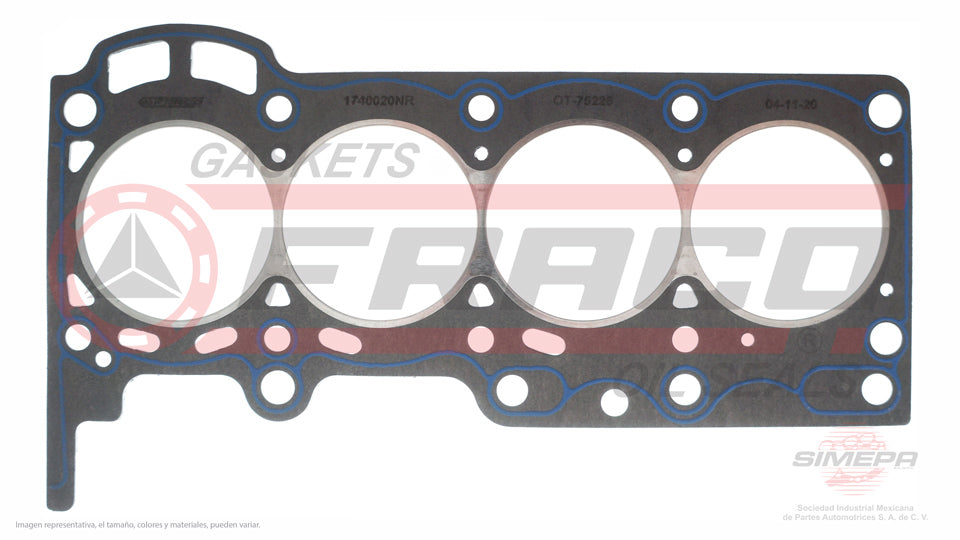 HGX-8040115-NR - EMPAQUE DE CABEZA PARA TOYOTA YARIS L4 1.3 L 16 V. DOHC 2SZFE 2004-2007