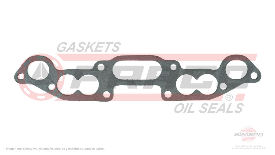 MSX-6540030 - EMPAQUE MULTIPLE DE ADMISION Y ESCAPE UNIDOS PARA RENAULT R8 L4 1.1 L 8 V. OHV 1964-1966
