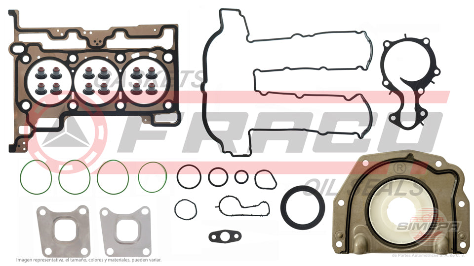 FSX-2630003 - JUEGO DE EMPAQUES PARA FORD ECOSPORT 1.0 L ECOBOOST L3 12 V DOHC M1JC M1JJ 2015-2021