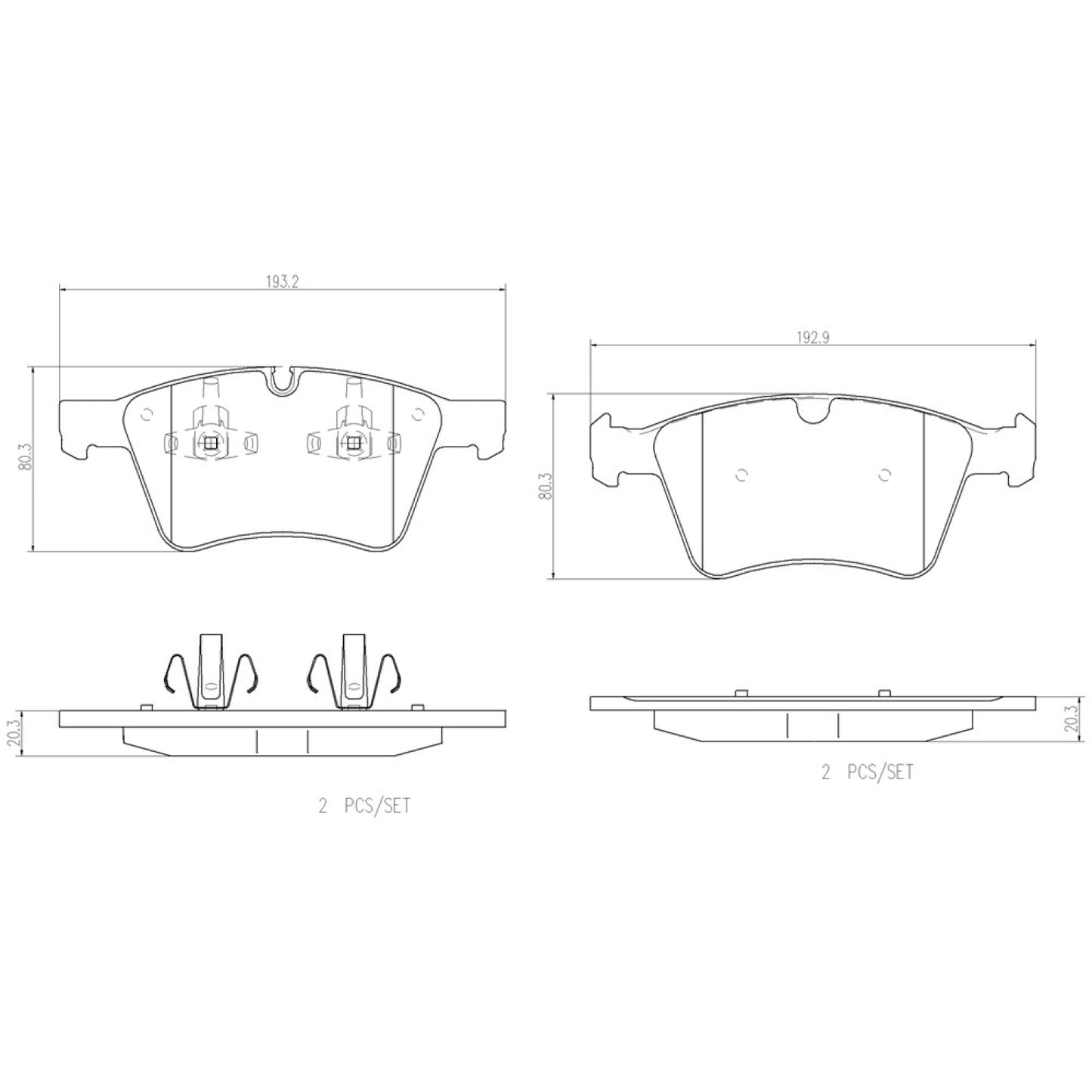 BRE-P50115N - BALATAS DELANTERAS PARA MERCEDES-BENZ ML500 BASE 2006-2007