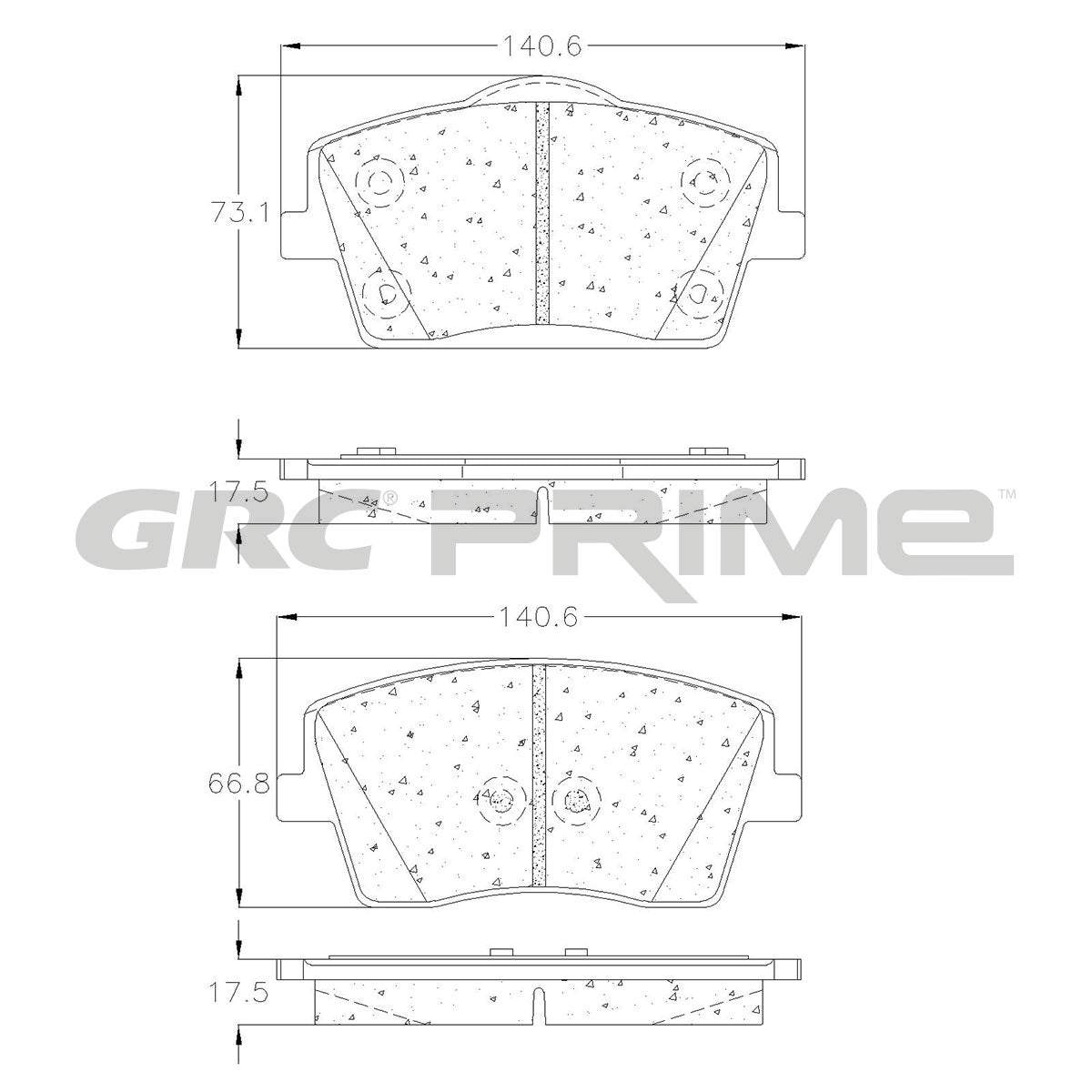 GPRD2137 - BALATAS SEMIMETALICAS DELANTERAS PARA VOLVO XC40 2019-2022
