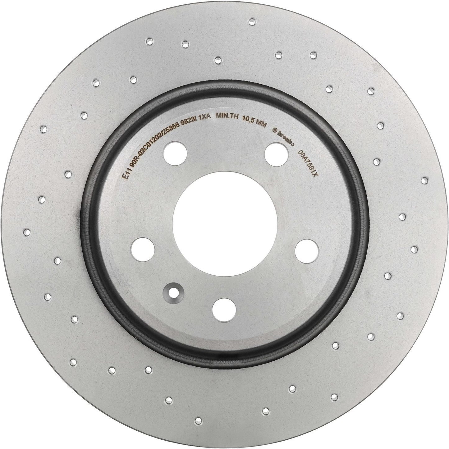 BRE-08.A759.1X - PAR DE DISCOS DE FRENO TRASEROS PARA AUDI A4 BASE 2009-2010
