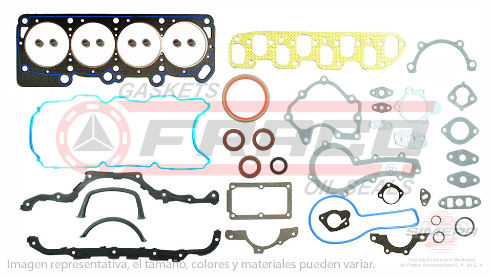 FSX-1140062 - JUEGO DE EMPAQUES PARA CHRYSLER LEBARON L4 2.2 L TURBO 8 V SOHC 1989-1990