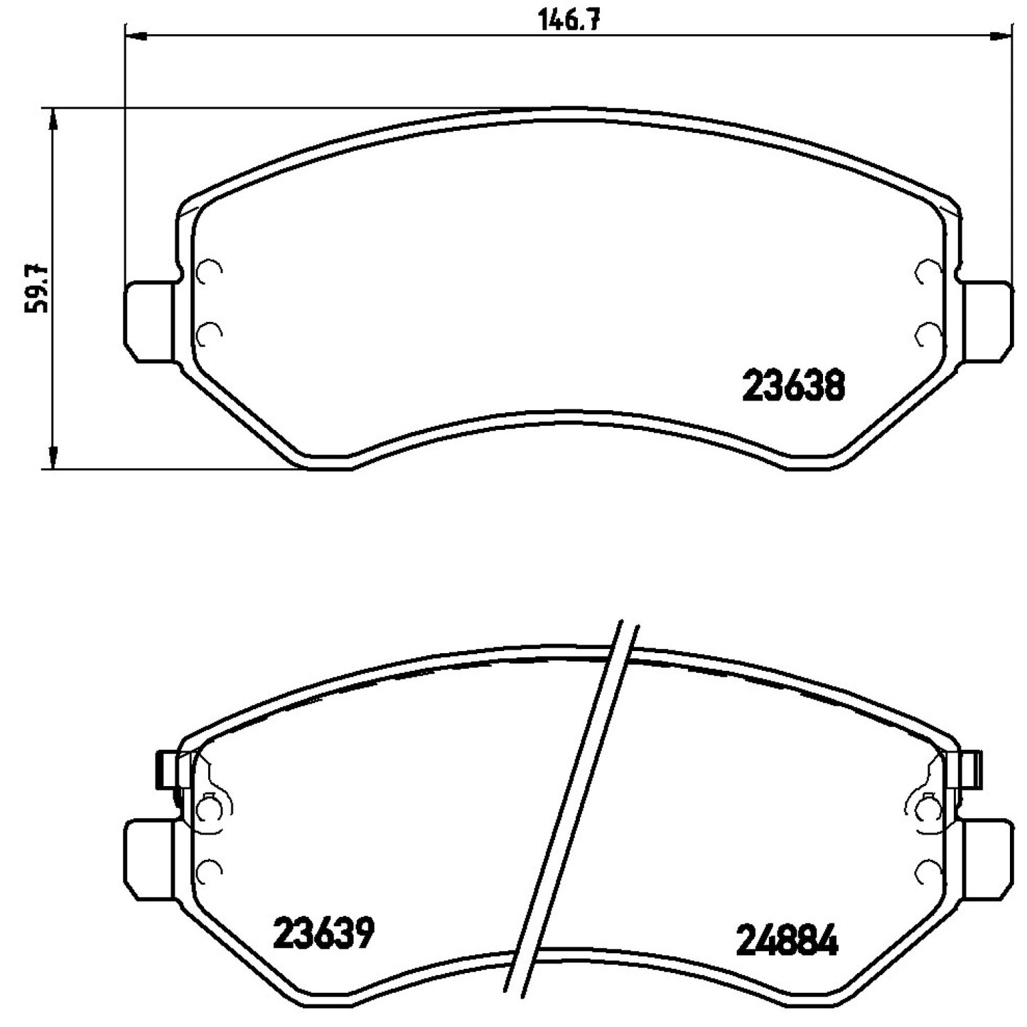 BRE-P37007 - BALATAS DELANTERAS PARA CHRYSLER TOWN & COUNTRY BASE 2003-2007