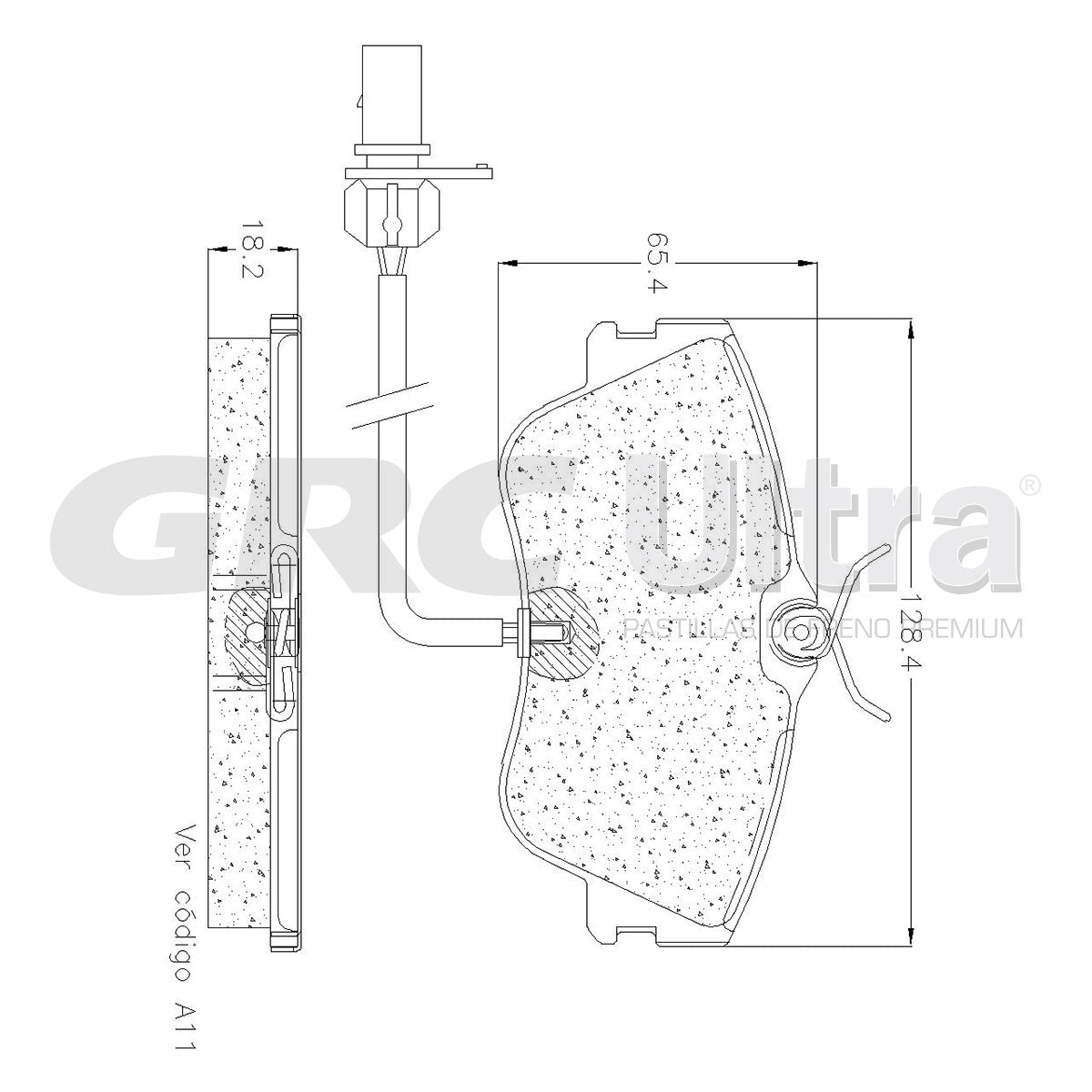 GMD852 - BALATAS SEMIMETALICAS DELANTERAS PARA CHEVROLET MALIBU 1976-1976