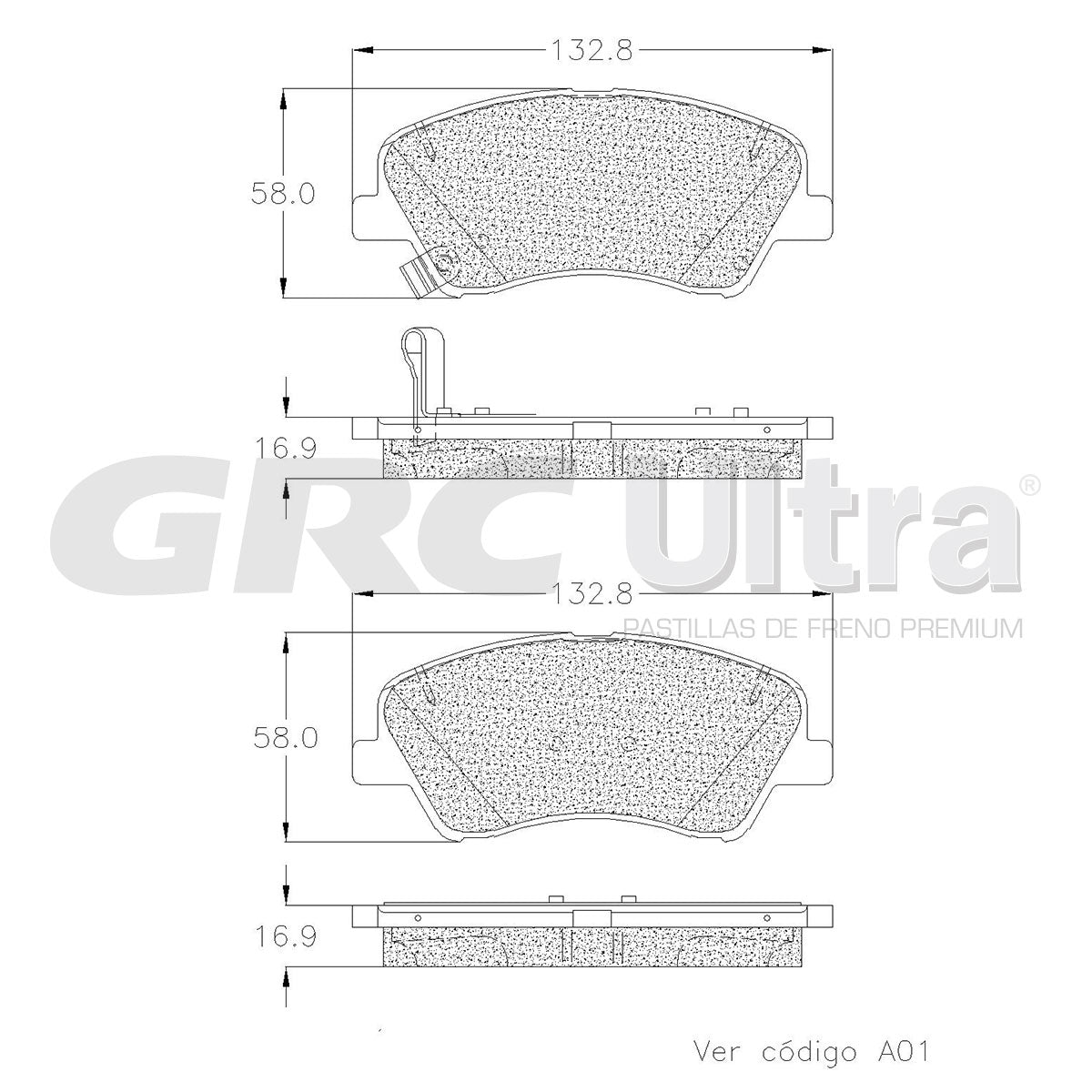 GCD2190 - BALATAS CERAMICAS DELANTERAS PARA HYUNDAI ACCENT 2018-2022